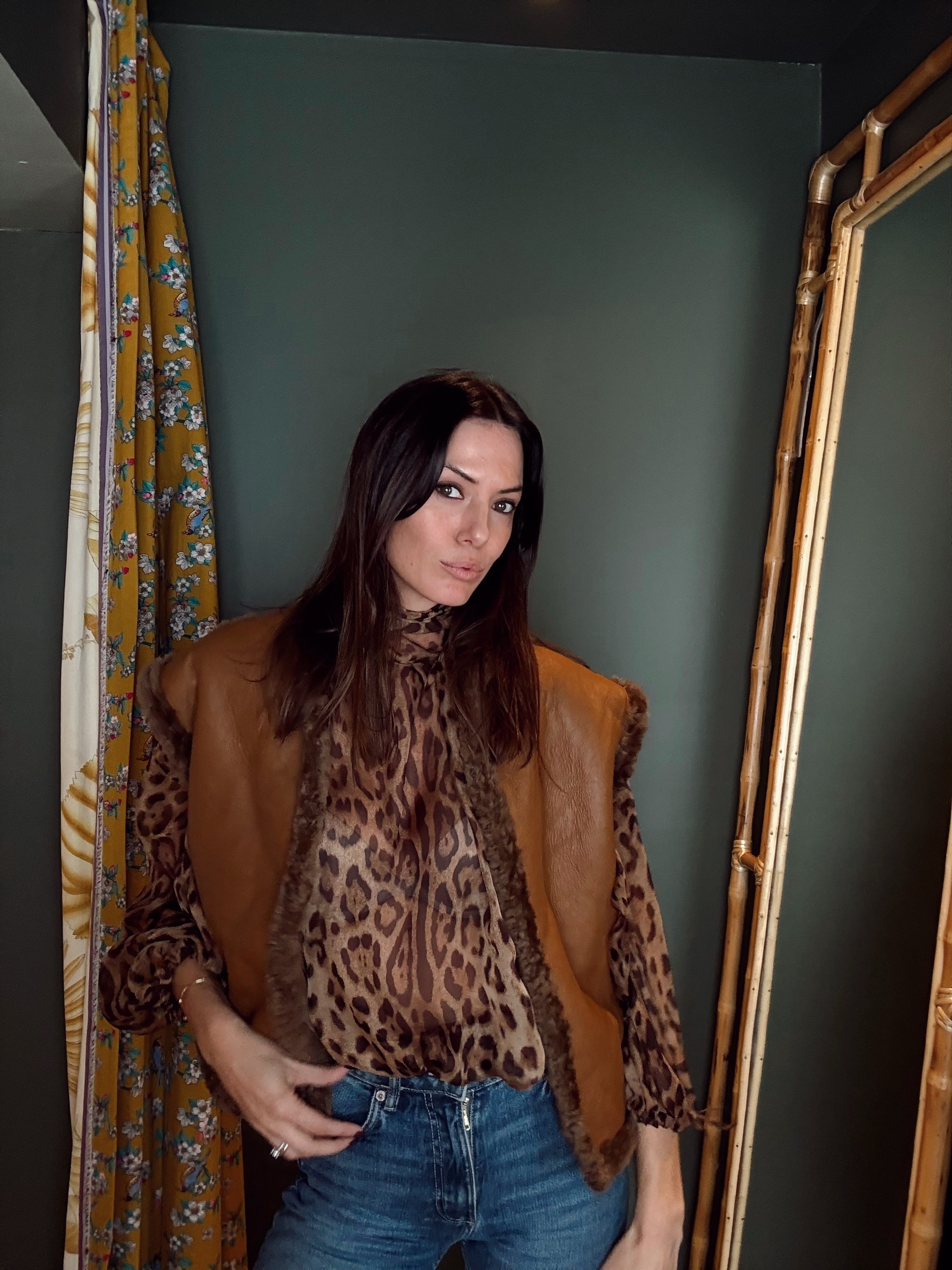 Leopardo Blusa Blusa Gasa Leopardo – La Mulata Chile