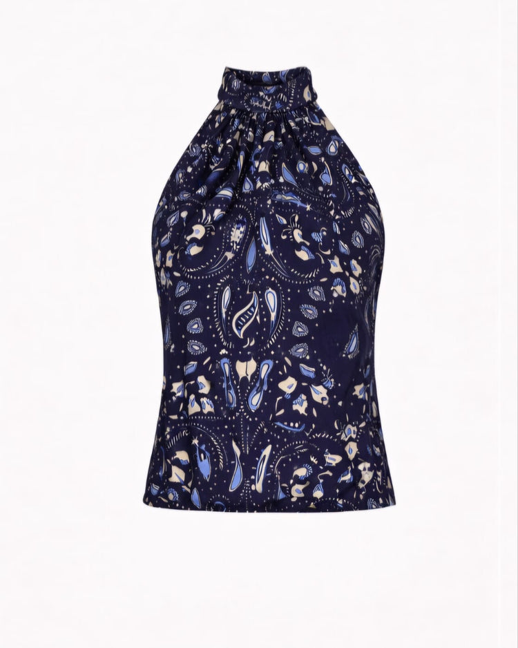 
                  
                    Top halter bandana azul
                  
                
