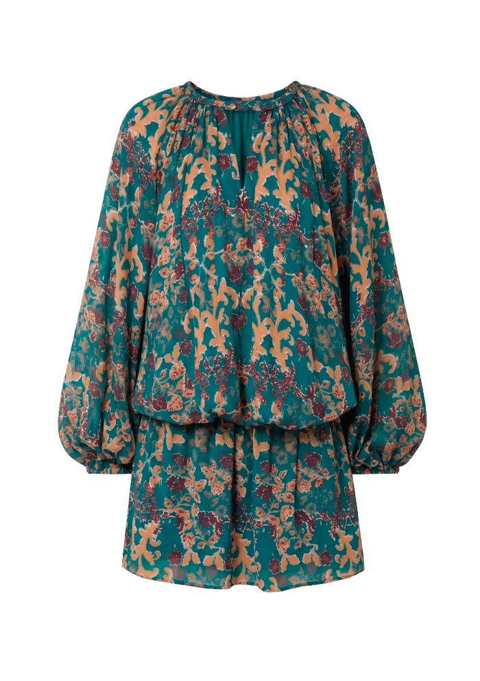 
                  
                    VESTIDO FLORES TURQUESA
                  
                