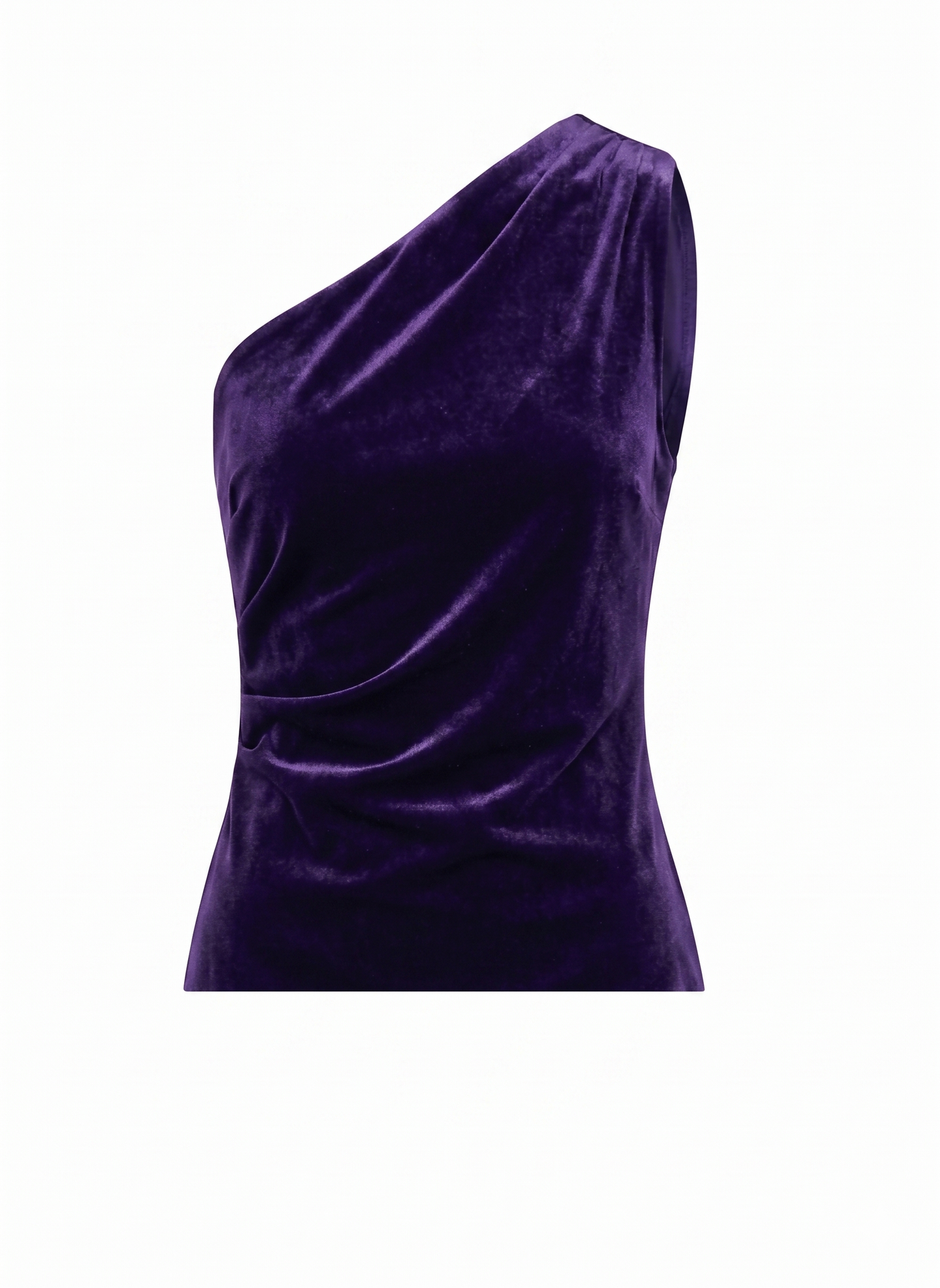 
                  
                    TOP UN HOMBRO TERCIOPELO MORADO
                  
                