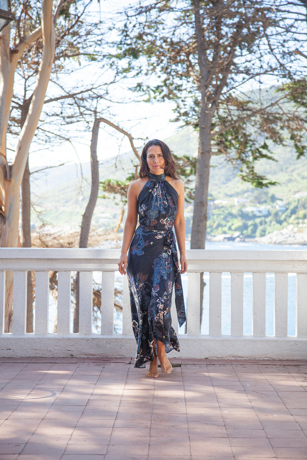 Top halter Japo negro