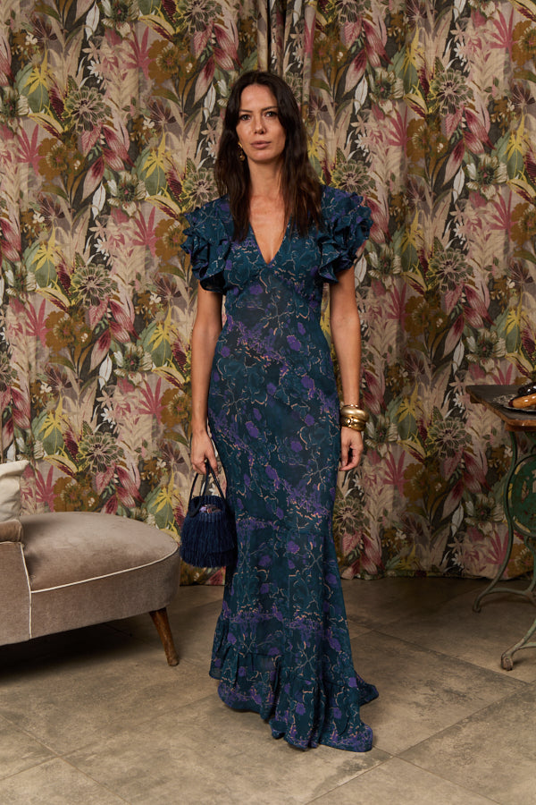 VESTIDO AL SESGO FLORES