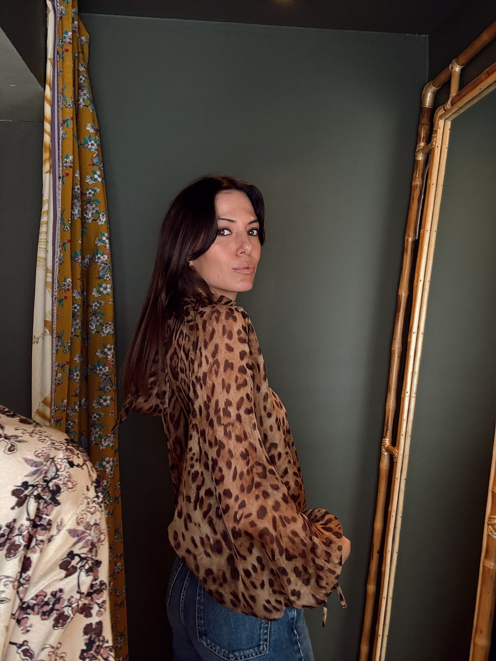 Blusa Gasa Leopardo