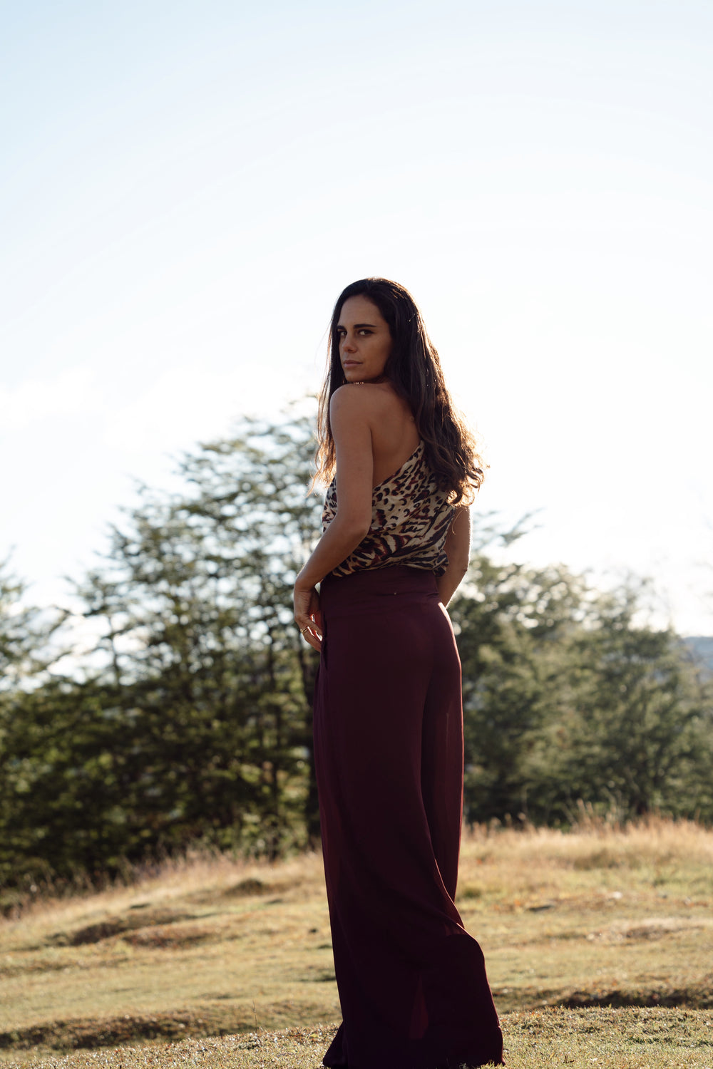 Pantalon  burdeo