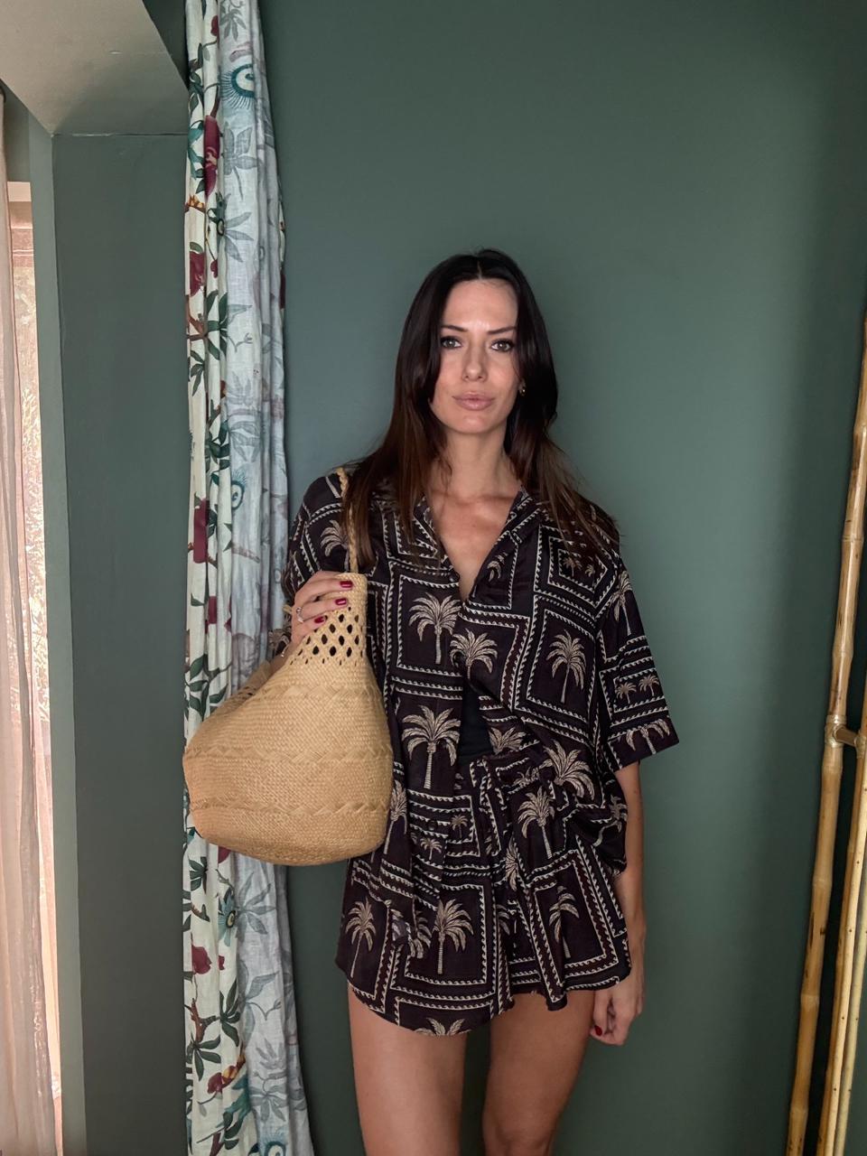 Shorts palmeras negro